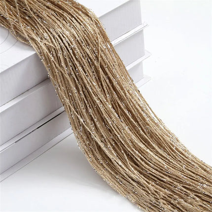 2*1M Tassel Window Curtains Shining Screen Panel Hanging Beaded Curtains Glitter String Curtain Door Fly Screen Party Decoration