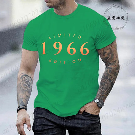 60th Birthday T Shirt,Limited Edition 60th Tee,Perfect Birthday 1966 Gift for Her Him, Men's Birthday Party Tops Tees T-Shirts