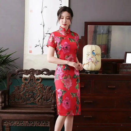 Ethnic Style Party Performance Costume Hanfu Cheongsams Autumn Chinese Style Dress for Women Clothing Fashion Clothes Qipao