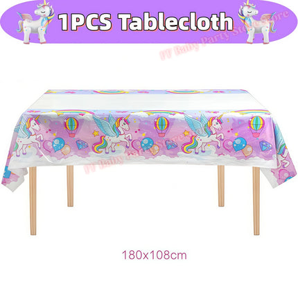 Kids Girls Unicorn Birthday Party Decoration Plate Cup Happy 1st Unicorn 3D Balloon Kid Favors Gift Wedding Baby Shower Supplies