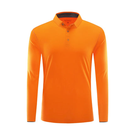 Long Sleeve Quick Dry Sports Polo Shirt Running Fitness Shirt Customized Logo Printing Breathable T-shirt Tops S-6xl 2025