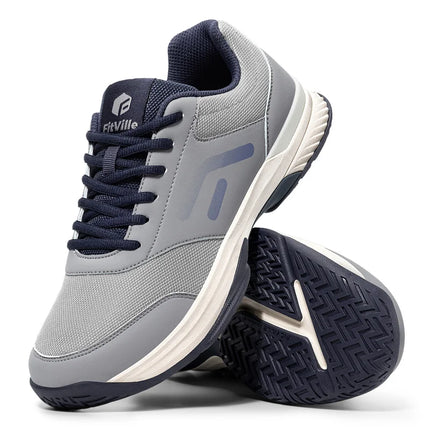 FitVille Men'S Extra Wide Pickleball & Table Tennis Shoes, Comfort Cushioned Hard Court Casual Sneakers Suitable For Baseball