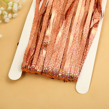 Cheap as a Party Metallic Tinsel Foil Fringe Curtains Backdrop for Birthday New Year Eve Party Photo Wedding Baby Shower Decor