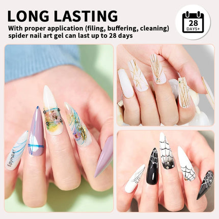 RS NAIL 5g Semi-solid Spider Wire Gel Nail Polish Transparent Wire Drawing Gel Painting Glue DIY Magic Mirror Powder UV Varnish