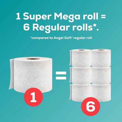 2-Ply Toilet Paper, 6 Mega XL Rolls, 480 Sheets Per Roll