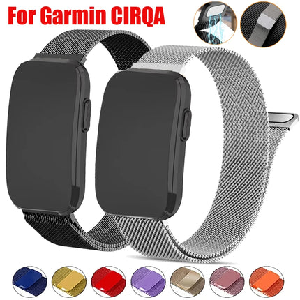 Magnetic Milanese Loop Wristband For Garmin CIRQA Smart Band Adjustable Replacement For Garmin Cirqa Stainless Steel Correa Belt