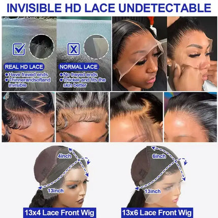 Jerry Curly Human Hair Wig Natural Black Wide & Daily HD Lace 5x5 Long 16-42 Brazilian Virgin Hair Pre Plucked Undetectable Hairline Inch For Daily Hairstyle