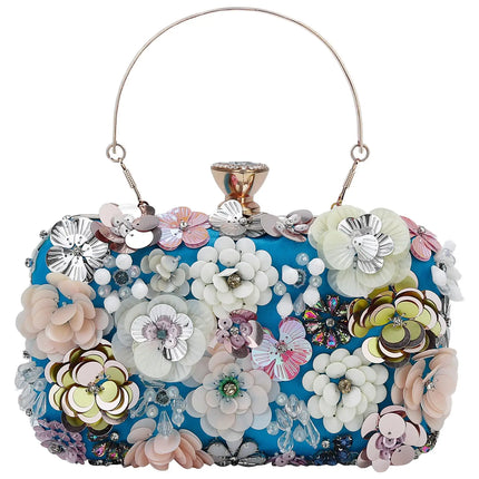 Fashion Women Bags Flower Diamonds Embroidery Small Clutch Luxury Lady Handbags Evening Bags New Arrival Chain Shoulder Purse