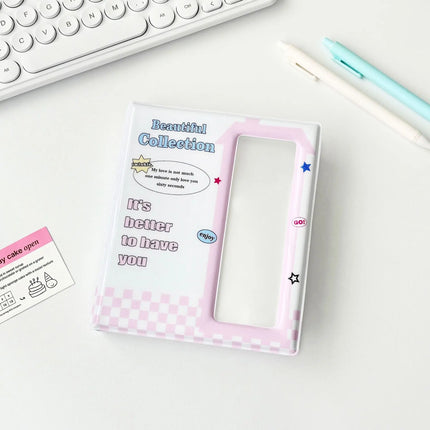 Cartoon Photo Booth Album For 40 Pcs 2x6 Inch Photo Strips Bookmark 20 Pcs 4x6 4R Photo Holder 40 Pages