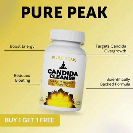 Candida Detox Supplement - Contains Caprylic Acid Probiotic Complex, for Candida Balance, Immunity, Gut Microbiota and Gut Healt