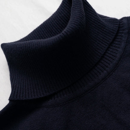Men's Turtleneck Color Block Striped Sweater Long Sleeve Soft Warm Casual Pullover Knit Jumper