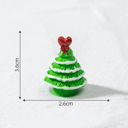 100pcs Wholesale Mini 3D Christmas Tree Resin Charms DIY for Keychain Jewelry Home Desktop Oranment Dollhouse Accessories