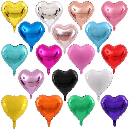5/10/18 Inch Aluminum Foil Balloons For Weddings Valentine's Day Decorations Heart-shaped Aluminum Foil Wedding Room Decoration