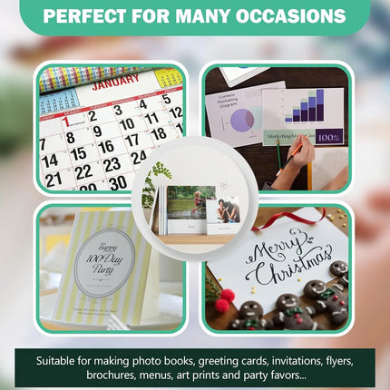 4R Glossy Photo Paper, 4 "X 6" Inkjet Photo Printer Paper, Picture Paper for Photos, Calendars, Brochures, Cards, Menus, 230gsm