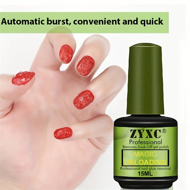15ml Magic Polish Glue Nail Art Manicure Gel Easy Remove Synthetic Fingernail Tip Cleaning Remover Gel Women Nail Art Vernis