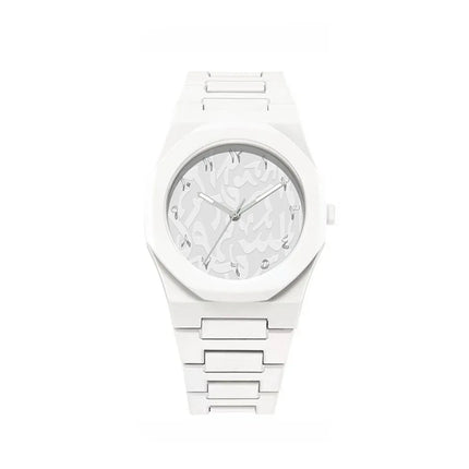 Arabic Dial Waterproof Watch Round Dial Plastic Strap Business Watch Color Strap Exquisite Design Couple Watch Casual Wear