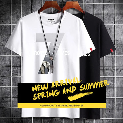 2021 Newest T Shirt for Men Clothing Fitness White O Neck Man T-shirt For Male Oversized Anime S-6XL New Men T-shirts Goth Punk