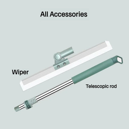 New 180˚ Rotating Silicone Mop Broom Sweeping Brush Glass Scraper Mirror Cleaning Washing Wiper Floor Cleaning Broom Wiping