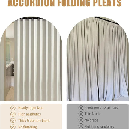 Magnetic Door Curtain Pleated Folding Accordion Door Closet Curtain, Room Divider Curtain Applicable Bedroom Room Living