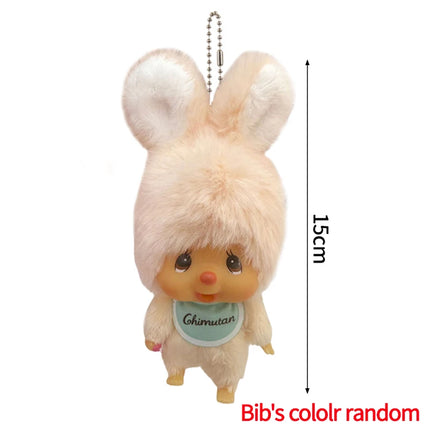 Cute Monchhichi Baby Doll Keychain Birthday Party Gift Monchhichi Hanging Pendant Doll for Bags Cartoon Monkey Pendant