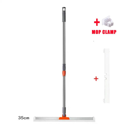 2 in 1 Floor Squeegee Multifunctional Can Adjust 180° Rotating Broom Window for Home Bathroom Concrete Tile Floor Scrape
