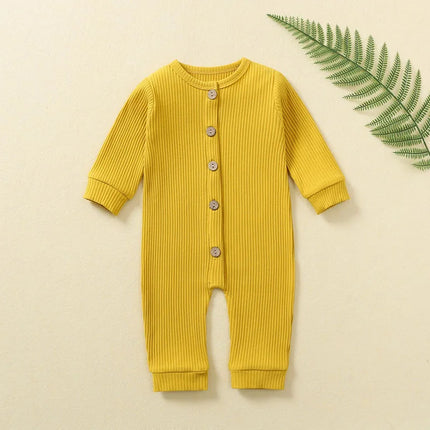 100% Cotton Waffle One-pieces Buy More to Discount Newborn Baby Rompers Sleepsuit Infant Jumpsuits Long Sleeved Jumpers Clothing