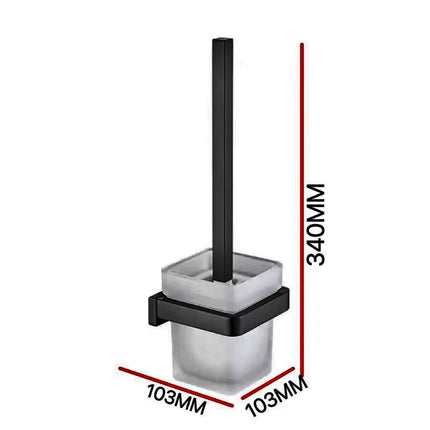 Matt Black 304Stainless Steel 2/4/6 Hook Toilet Brush Holder Toilet Paper Holder Towel Bar Rail Rack Hanger Hook Hardware Set