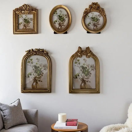 Retro Picture Frame Antique Ornate Photo Frame Old Fashioned Picture Frame Decorative Home Decors,Photo Gallery,Art B03E