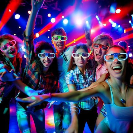 15/30 PCS LED Glow Glasses Multicolors Light up Glasses Glow In the Dark Party Supplies Neon Party Favors for Wedding Birthday