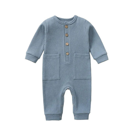 100% Cotton Waffle One-pieces Buy More to Discount Newborn Baby Rompers Sleepsuit Infant Jumpsuits Long Sleeved Jumpers Clothing