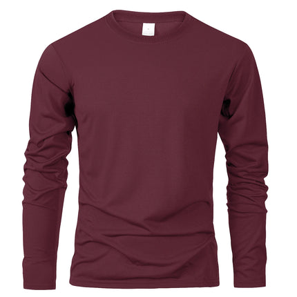 Men's Long Sleeve T Shirts Casual Round Neck Moisture Wicking Tees Male Tops Sports comfortable versatile Men's T-shirts