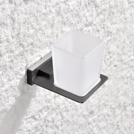 Gunmetal Stainless Steel Bathroom Hardware Towel Rack Toilet Paper Holder,Toilet Brush,Robe Hook Towel Bar Holder Grey Stainless