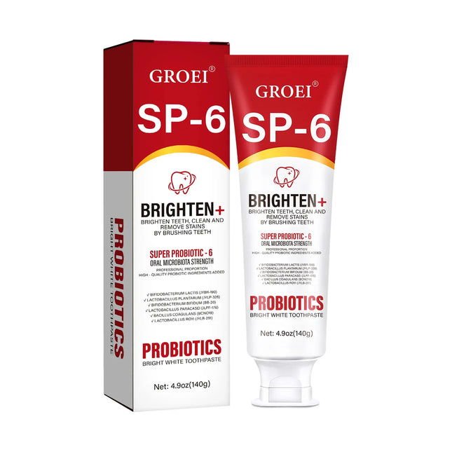 1/2pcs SP-6 Probiotic Toothpaste Whitening Stain Removal Freshens Breath Improves Yellow Teeth Probiotic White Toothpaste Care