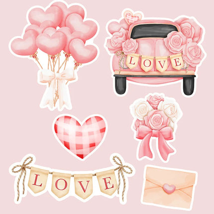 Couples Kiss Heart Love Bear Cake Cupcake Topper Happy Birthday Valentine's Day Party Dessert Wedding Decor Baking Supplies
