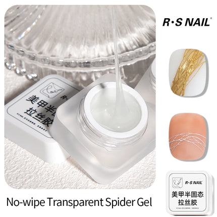 RS NAIL 5g Semi-solid Spider Wire Gel Nail Polish Transparent Wire Drawing Gel Painting Glue DIY Magic Mirror Powder UV Varnish