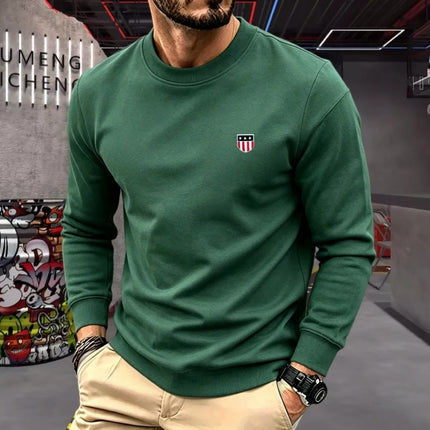 100% pure cotton high-end brand men's long sleeve polo shirt autumn winter fashionable luxury embroidery golf top casual T-shirt