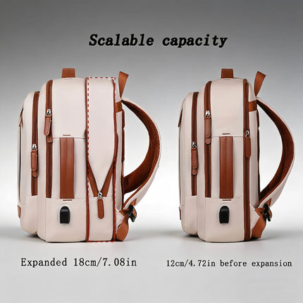 OGEHUAFEE daily commuting computer backpack, computer backpack+three piece set+3pcs storage bag, expandable travel and business laptop backpack, multi-functional lightweight backpack