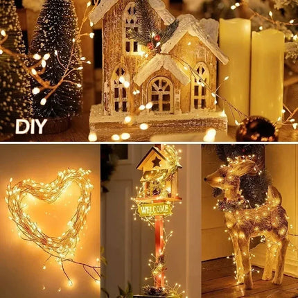 3/6M USB Powered Remote Control Fairy Lights for Wedding Christmas Party Garden Decoration Firecracker String LED Lights