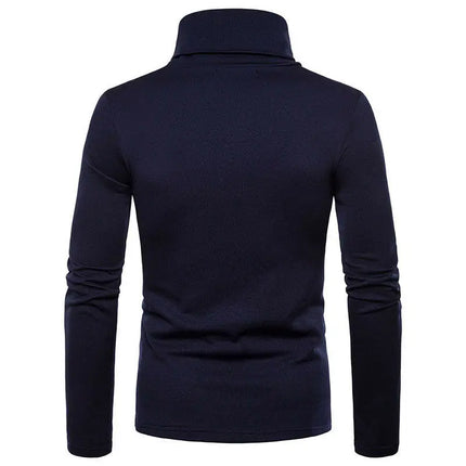 2026 New Men's Thermal Turtleneck Shirt Autumn Winter Warm Breathable Slim Fit Long Sleeve Business Casual Solid Base Layer Top