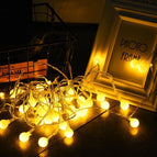 Warm White Ball / 3M 20Leds / Battery Case