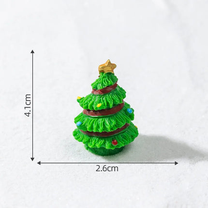 100pcs Wholesale Mini 3D Christmas Tree Resin Charms DIY for Keychain Jewelry Home Desktop Oranment Dollhouse Accessories