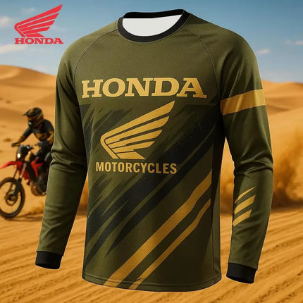 Kids/Adult Honda 2026 Summer New Off-Road Motorcycle Riding T-Shirt Breathable Sportswear Men and Women Riding Clothes