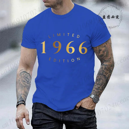 60th Birthday T Shirt,Limited Edition 60th Tee,Perfect Birthday 1966 Gift for Her Him, Men's Birthday Party Tops Tees T-Shirts