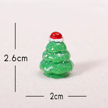100pcs Wholesale Mini 3D Christmas Tree Resin Charms DIY for Keychain Jewelry Home Desktop Oranment Dollhouse Accessories