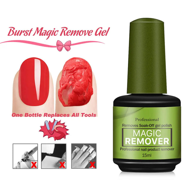 15ml Magic Fast Disarm Nail Gel Polish Remover Clean UV Soak Off Semi Permanent Varnish Nail Art Removal Tools Manicure202