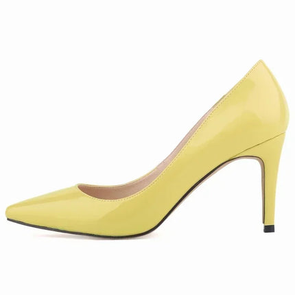 Large Size Women Pumps Classic Pointed Toe High Heels Sexy 9cm Stilettos Female Elegant Comfort Ladies Red Wedding Party Shoes