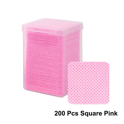 100/600Pcs Lint Free Nail Wipes Eyelash Glue Wipes Nail Polish Remover Pads Gel Nail Cleansing Wipes Suitable for Home Use