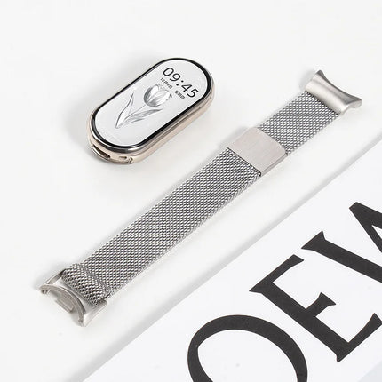 Milanese Magnetic Adjustable Metal Stainless Steel Braided Women's Mi 9 Strap for Xiaomi 8/9/10 Bracelet Strap