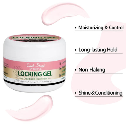 GOIPLE Locking Gel 9.5 oz Dreadlocks Moisturizer for Braids and Locs, Strong Hold, No Flake, Lightweight, Styling Gel