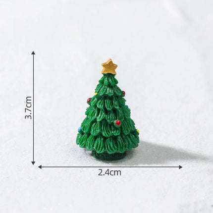 100pcs Wholesale Mini 3D Christmas Tree Resin Charms DIY for Keychain Jewelry Home Desktop Oranment Dollhouse Accessories